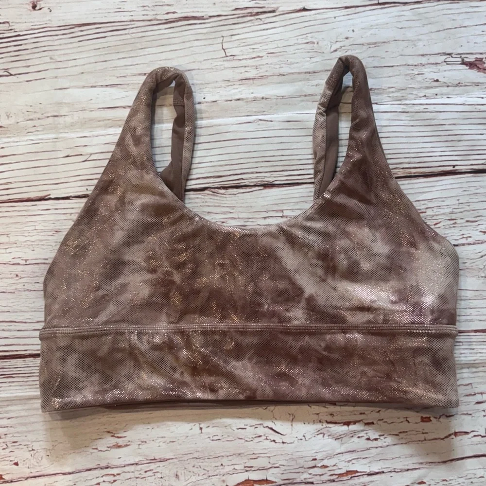 Lululemon Align Bra Shine A/B Cup in  Diamond Dye Diffuse Dot Foil Sz 12